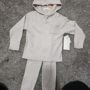 Stylish Beige Hoodie and Pants Set